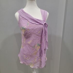 Studio M Lilac Floral Sleeveless Blouse